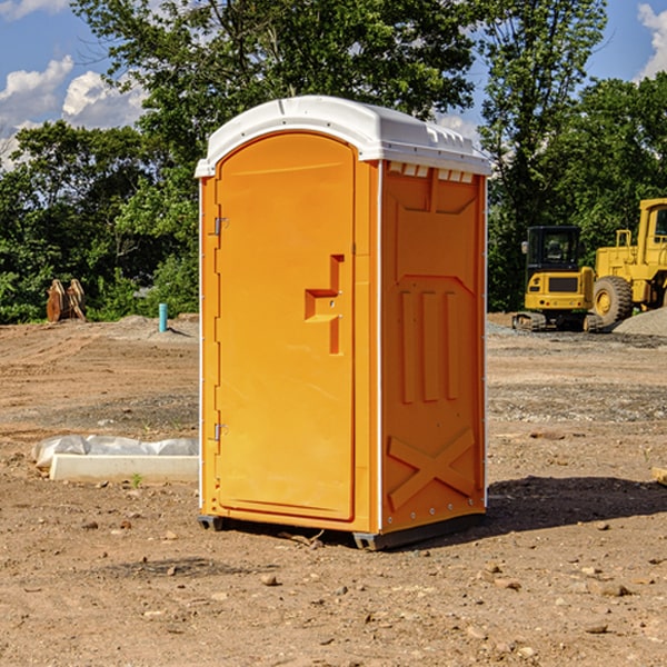 how often are the porta potties cleaned and serviced during a rental period in Waynesfield